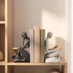 Thinker Bookends for Shelves, Decorative Book Ends, Heavy Duty Book Stoppers for Home Office Bookshelf Decoration, Modern Aesthetic Statue Decor - Image 4
