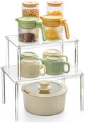 Acrylic Cabinet Organizer Set of 2, Stackable Spice Rack for Kitchen by BobomomentHome