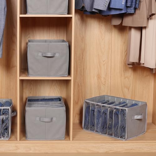 Zilink Wardrobe Clothes Organizer Pants Organizer Bins for Closet, 3 Pack - Image 6