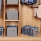 Zilink Wardrobe Clothes Organizer Jeans Organizer for Closet, Grey, 6 Pack - Image 6