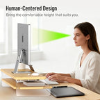 Bamboo Dual Monitor Stand for Desk,31.5 In 2 Tier Computer Riser Organizer - Image 6