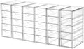 Vtopmart Acrylic Desk Organizer with 30 Drawers for Office, Makeup, Crafts by Vtopmart