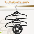 Velvet Clothing Hangers Slim Stackable Non-Slip Black Suit Hanger Space Saving Clothes Hanger Heavy Duty Adult Hangers with 360°Swivel Hook Pack of 20 - Image 6