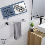 KOKOSIRI 16-Inch Single Towel Bar, Bathroom Kitchen Towel Holder, Wall Mounted SUS304 Stainless Steel Towel Rack, Polished Chrome, B4003CH-L16 - Image 4
