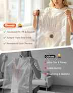 Reusable Vacuum Storage Bags for Travel with Rechargeable Pump - Image 4