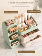 Booklov Large Makeup Organizer for Vanity Countertop, Green Cream - Image 3