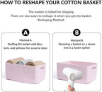 MiniArk Large Storage Baskets for Shelves, 17 x 13 x 7.5” Closet Organizers Bins for Clothes Blanket Towels, Baby Nursery, Toy Baskets Box, Woven Rope Baskets, 3 Packs Light Pink - Image 7