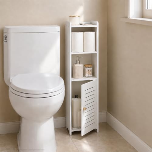 LuiceABC Upgraded Co-Extruded Board Toilet Paper Stand Cabinet for Bathroom by LuiceABC