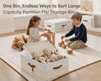 Homsorout Extra Large Storage Bins - Blanket Fabric Storage Boxes with Lids - Image 2