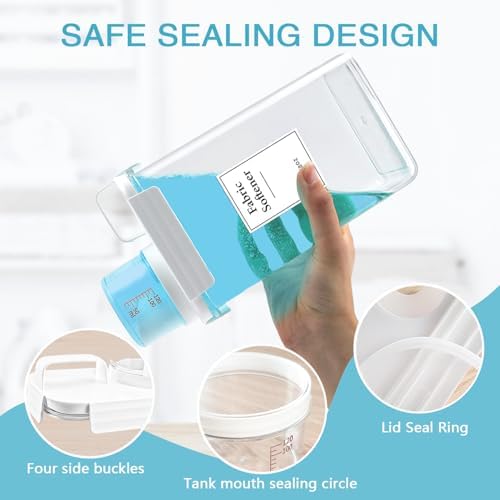 3 Pack Laundry Detergent Dispenser, 78oz Laundry Soap Dispenser, Refluxable Laundry Detergent Container, Plastic Liquid Laundry Detergent Dispenser for Laundry Room Organization with 6 Labels - Image 6