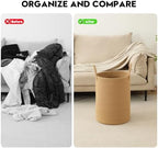 Laundry Basket Hamper Tall Rope Storage Woven for Blanket toys Dirty Clothes in Living Room Bathroom Bedroom (Jute Brown, 60L/15.8Gal) - Image 5