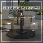 California Umbrella 50lbs Heavy Duty Weighted Patio Umbrella Base, Hammertone Grey - Image 4