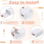 Windyun 4 in 1 Stackable Dorm Under Bed Storage Drawers, White - Image 6