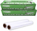 24" x 2000FT Clear Cling PE Food Wrap, Plastic Cling Wrap with Dispenser Cutter Box - BPA Free, Food Safe, Plastic Film Roll, Microwave & Freezer Safe Stretch Wrap for Food Service & Home Use (1) by EcoQuality