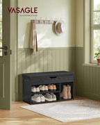 VASAGLE Storage Bench with Cushion, Shoe Bench,11.8 x 31.5 x 17.3 Inches - Image 2