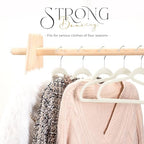 HOUSE DAY Premium Velvet Hangers 100 Pack, Non-Slip Clothes Hangers Ivory - Durable and Sturdy Felt Hanger, Velvet Hanger for Coat, Pants & Dress Slim Space Saving for Closet Organizer - Image 6