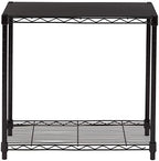 Amazon Basics 2-Shelf Stackable Storage, 13.3" D x 23.2" W x 22.2" H, Black - Image 2