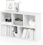 Furinno LUDER Book Shelf, 5-Cube Bookshelf, Reversible Bookcase, 9.4 x 19.5 x 31.5, Easy Assembly, for Living Room, Bedroom, Home Office, White by Furinno-FitsYourSpaceFitsYourBudget