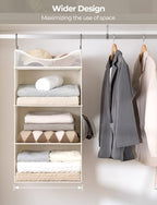 StorageWorks 3-Shelf Hanging Closet Organizer with Half Compartment - Image 6