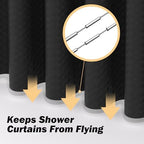 25 PCS Black Bathroom Accessories Set丨Shower Curtain Bathroom Accessory - Image 6