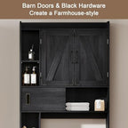 ChooChoo Over The Toilet Storage Cabinet with Sliding Door - Image 4