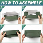 8 Pack Heavy Duty Cardboard Magazine Holder, 9.8"L x 3.9"W x 12.2"H - Image 4