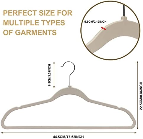 Quality Hangers Multi Pack Slim Plastic Hangers for Clothes - Sturdy Non-Velvet Pink Hangers with 360° Swivel Chrome Hook & Notches - Versatile for Coats Shirts Dresses (50, Ivory, 17.7" inch) - Image 4