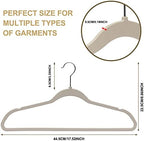 Quality Hangers Multi Pack Slim Plastic Hangers for Clothes - Sturdy Non-Velvet Pink Hangers with 360° Swivel Chrome Hook & Notches - Versatile for Coats Shirts Dresses (50, Ivory, 17.7" inch) - Image 4