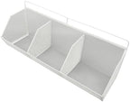 3 Grid Wall Mount Storage Basket Wall Mounted Wire Mesh Organizer Mounted Storage Bin No Drill Strong Adhesive Holds 11 lbs Each Basket for Kitchen Bathroom Laundry Room (White) - Image 7
