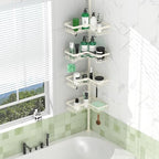 DAOYA Corner Shower Caddy Tension Pole - Adjustable Shower Caddy Off-white - Image 6