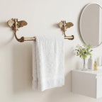 12 in Bee Antique Brass Towel Bar Vintage Gold Bathroom Towel Rack - Image 3