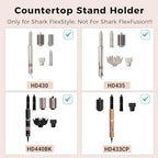 Affogato Wall Mount Holder Compatible with Shark FlexStyle, Acrylic Wall Mounted Organizer for Storage Attachments, Rack with Cord Hanger for Accessories Curlers Brushes Diffuser - Image 3