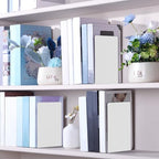 Beeveer 6 Pairs Metal Bookends for Shelves Office Library, White - Image 7