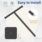 RUACQ T-Shape Hand Towel Holder Stand, 16inch, Matte Black - Image 3