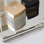 Large Silver Mirrored Tray with Elevated Ball Feet, 14x10 Entire Length Perfume Organizer for Dresser, Modern Minimalist Bathroom Counter Vanity Storage - Image 3
