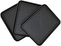 Home-Garden Multi-Purpose Boot Mat Tray Indoor & Outdoor Waterproof Plastic Shoe Mat Pet Bowl for Floor Protector - Black, 3 Packs by Unknown