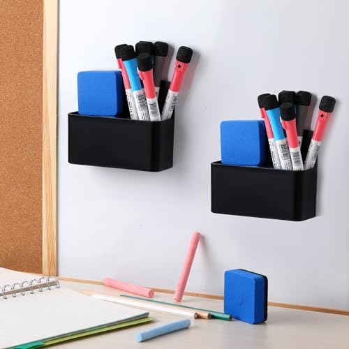 Colarr 20 Pack Magnetic Dry Erase Marker Holder Bulk, Black - Image 6