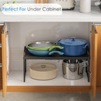 2 Pack 11” Depth Expandable Kitchen Cabinet Organizer Shelves, Metal Kitchen Countertop Organizers and Storage Shelving, Heavy Duty Stackable Storage Rack Shelf For Pantry Cupboard Counter Tabletop - Image 7