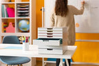 Durable, Varicolor Drawer Organizer, 7 Color Coded Drawers, White - Image 6