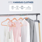 Premium Velvet Hangers 60 Pack, Non Slip Clothes Felt Hanger Heavy Duty for Coat, Premium Slim Space Saving Suit Hangers for Closet Organizer, 360° Rotating Silver Hook - Image 5