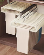 Beige Velvet Hangers Non-Slip 20 Pack Felt Hangers for Pants Trouser Hanger - Image 4