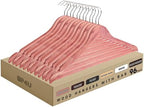 Wooden Clothes Hangers with Pants Bars, Cedar Wood, 96-Pack by BP4U%E2%84%A2