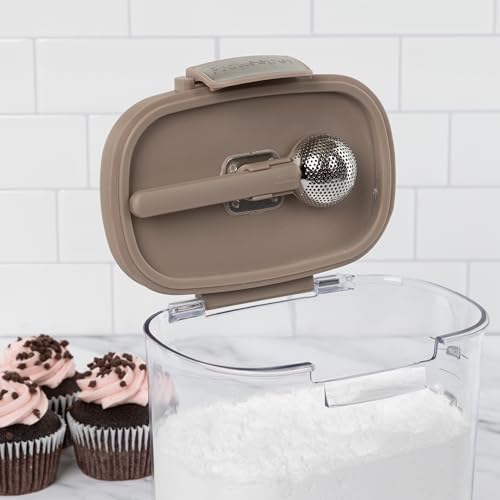 ProKeeper+ Airtight Food Storage Container Set – Clear Plastic Flour and Sugar Canister Set with Magnetic Accessories for Kitchen Organization (Taupe, 13-Piece) - Image 7