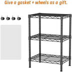 Golpart 3Tier Adjustable Storage Shelves Metal Wire Shelving Standing Shelf - Image 4