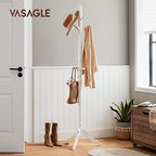 VASAGLE Freestanding Coat Rack, Rubber Wood Coat Tree with 10 Hooks - Image 7