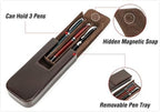 Genuine Leather Fountain Pen Case Collector Organizer, Leather Pencil Case Handmade Pen Protective Sleeve - Image 5