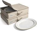 Sorbus Platter Storage Case for Dinnerware (2 Pack, Beige) by Sorbus