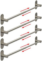 Towel Bar, Adhesive or Drill Wall Mount, Brushed Nickel, 4 Pack by MIROAMZ
