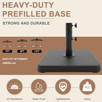 T&Jero 38 lb Square Heavy Duty Patio Market Table Umbrella Base Stand Weight Pre-Filled for Outdoor, Black - Image 4