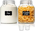ComSaf Glass Pantry Jars with Airtight Lids 0.7 Gallon 2 Pack Wide Mouth by ComSaf